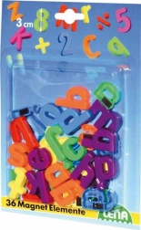 Magnetische kleurrijke letters LENA – kleine letters, 36 stuks