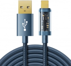 datakabel usb‑a naar lightning 2,4 a 2 m joyroom blauw