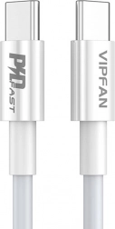 Kabel USB-C naar USB-C Vipfan P02 1 m wit