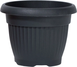 Terra bloempot rond antraciet 64 cm