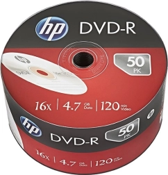 HP DVD‑R 16× 4,7 GB, verpakking 50 stuks