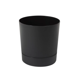 Bloempot met onderschotel Aura 20 cm zwart mat