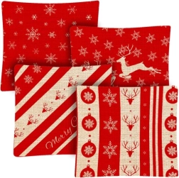 kerst kussenhoezen 45 × 45 cm set van 4 stuks ruhhy