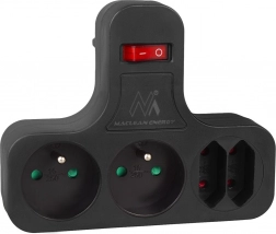Viervoudig stopcontact met schakelaar Maclean Energy