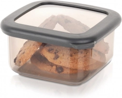 Vierkante voorraadbus voor droge etenswaren met deksel 400 ml