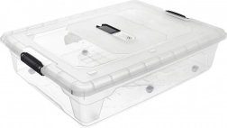 Lage opbergbox onder het bed op wieltjes 50 l