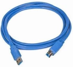 USB 3.0-kabel AB (AM–BM) 1,8 m blauw