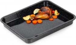 Geëmailleerde rechthoekige braadslede 39,5 × 33,5 × 4,5 cm, 4 l