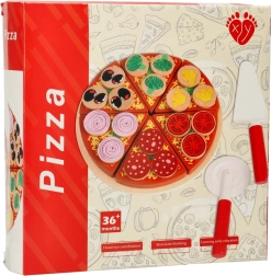 Houten pizza met klittenband en accessoires 20 cm