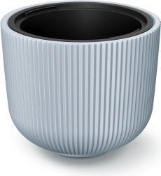 Bloempot met binnenpot Milly 46,9 cm – lichtgrijze plastic plantenbak voor binnen en buiten