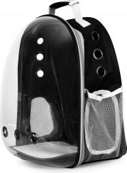 Rugzak voor het vervoer van huisdieren met een transparant voorpaneel