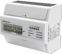 Driefasige bidirectionele elektronische elektriciteitsmeter voor DIN-railmontage