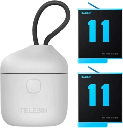 Waterdichte oplader met 3 sleuven Telesin Allin Box en 2 batterijen voor GoPro Hero