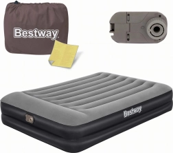 Bestway tweepersoons luchtmatras met ingebouwde elektrische pomp en kussen 203 × 152 × 46 cm
