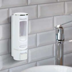 Witte wandgemonteerde handzeepdispenser 400 ml