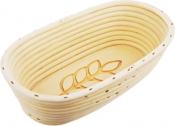 Rieten rijsmand voor brood 1 kg, ovaal 26 × 13 × 9 cm