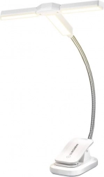 Glocusent USB-C boeklamp met drie koppen wit