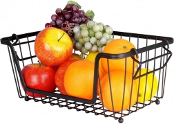 Metalen fruit- en groentemand, zwart