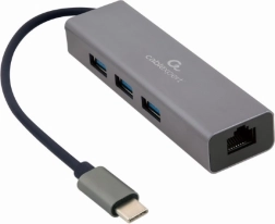 USB-hub 3× USB 3.0 met gigabit-netwerkkaart