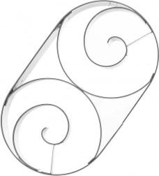 RVS uitsteekvorm halve maan 13 cm Orion