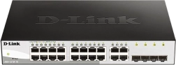 Gigabit-switch D-Link DGS-1210-16 met 16 GE-poorten en 4 SFP