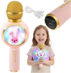 Draadloze karaoke-microfoon voor kinderen Izoxis konijntje roze