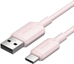 USB-kabel USB-A naar USB-C 2.0 3A 2 m roze Vention