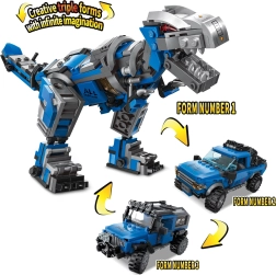 Qman Onbeperkte ideeën 3-in-1 mechanische technologie – robotdinosaurus en terreinwagens