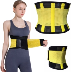 Neopreen taille trainer - Geel, maat M