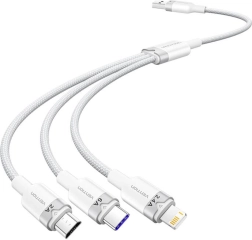 USB-kabel 3-in-1 6A 1,5 m Vention (wit)