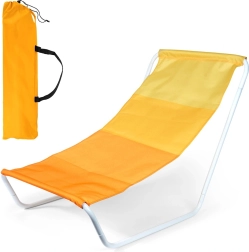 Opvouwbaar strandligbed Vilde met gele bekleding