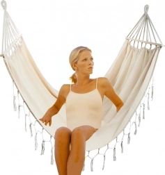 Tuin Boho hangmat voor twee personen 200 × 150 cm met franjes