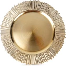 Gouden decoratieve onderzetter onder bord 33 cm