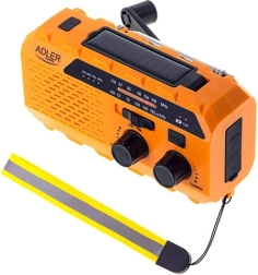 Noodradio op zonne-energie met dynamo ADLER – powerbank, LED-zaklamp en SOS