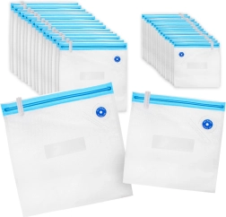 Zakjes voor vacuümopslag van voedsel 26 × 28 cm en 22 × 21 cm, 30 stuks