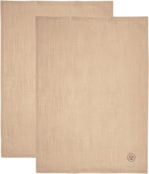 Katoenen keukenhanddoeken beige 70 × 50 cm, set van 2 stuks