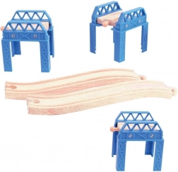 Houten brugconstructie voor Bigjigs Rail treinbanen