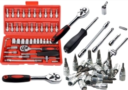 Set van dopsleutels 1/4" - 46 delen in koffer