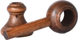 Houten houder voor gordijnroede – walnoot