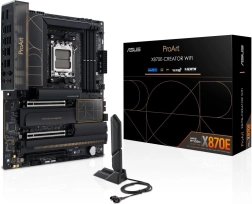 ProArt X870E-Creator WiFi – AM5-moederbord met DDR5, PCIe 5.0, USB4, 10G en 2.5G LAN, Wi‑Fi 7