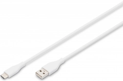 Siliconen USB-A-naar-USB-C-kabel 60W 0,5 m wit