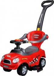 Kinder loopauto 3-in-1 met duwstang en geluiden – rood
