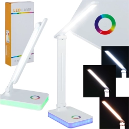 Opvouwbare LED-bureaulamp met touchbediening en RGB-achtergrondverlichting, USB