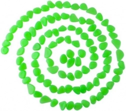 Lichtgevende decoratieve steentjes voor tuin en aquarium – 100 stuks – Groen