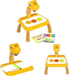 Projector om te tekenen met dinothema, 12 stiften en 24 sjablonen