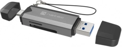 Kaartlezer NATEC Scarab 3 USB‑A/USB‑C met OTG‑ondersteuning