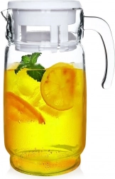 Glazen kan met deksel 2 l