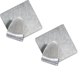 Roestvrijstalen zelfklevende haken TORO – diamanten design, 2 stuks