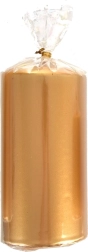 Gouden metallic stompkaars 7 × 14 cm
