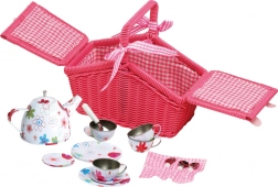 Roze picknickmand met servies small foot